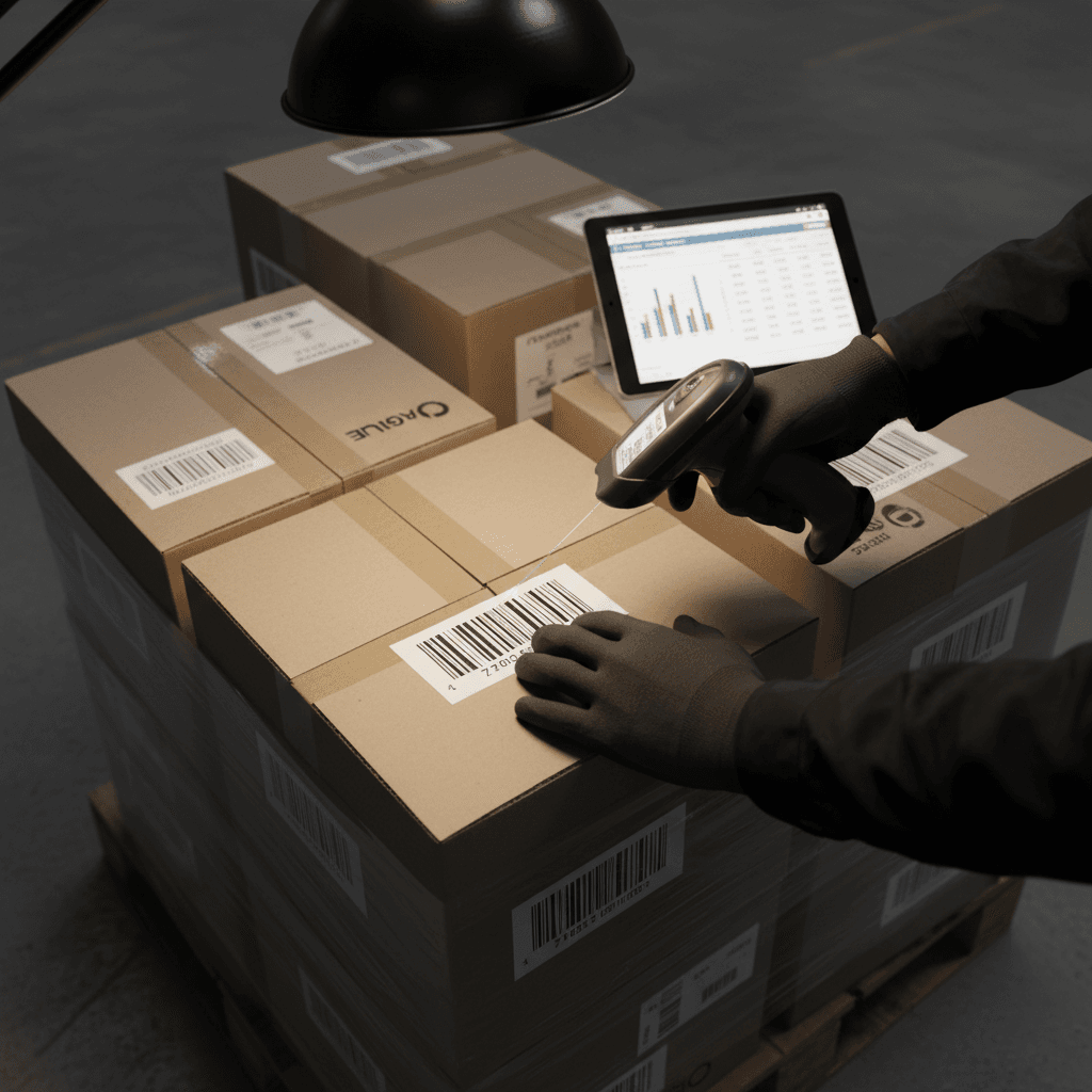 Barcode scanning and inventory tracking in logistics operation